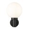 Z-Lite Laurent Outdoor Wall, 1-Light, 8 In.W x 9 In.L x 12.5 In.H, Black/Opal 597M-BK - alternate 6